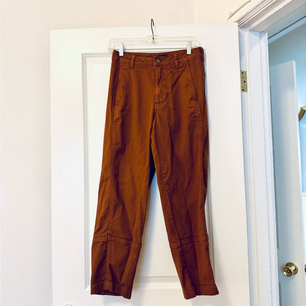 Quince Brown Wide Leg Jeans High-Waisted